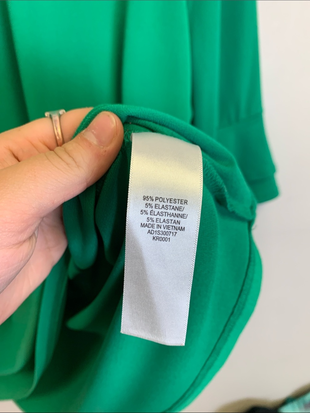 Adrianna Papell Green Ruffle Sleeve Blouse - Picture 3 of 5